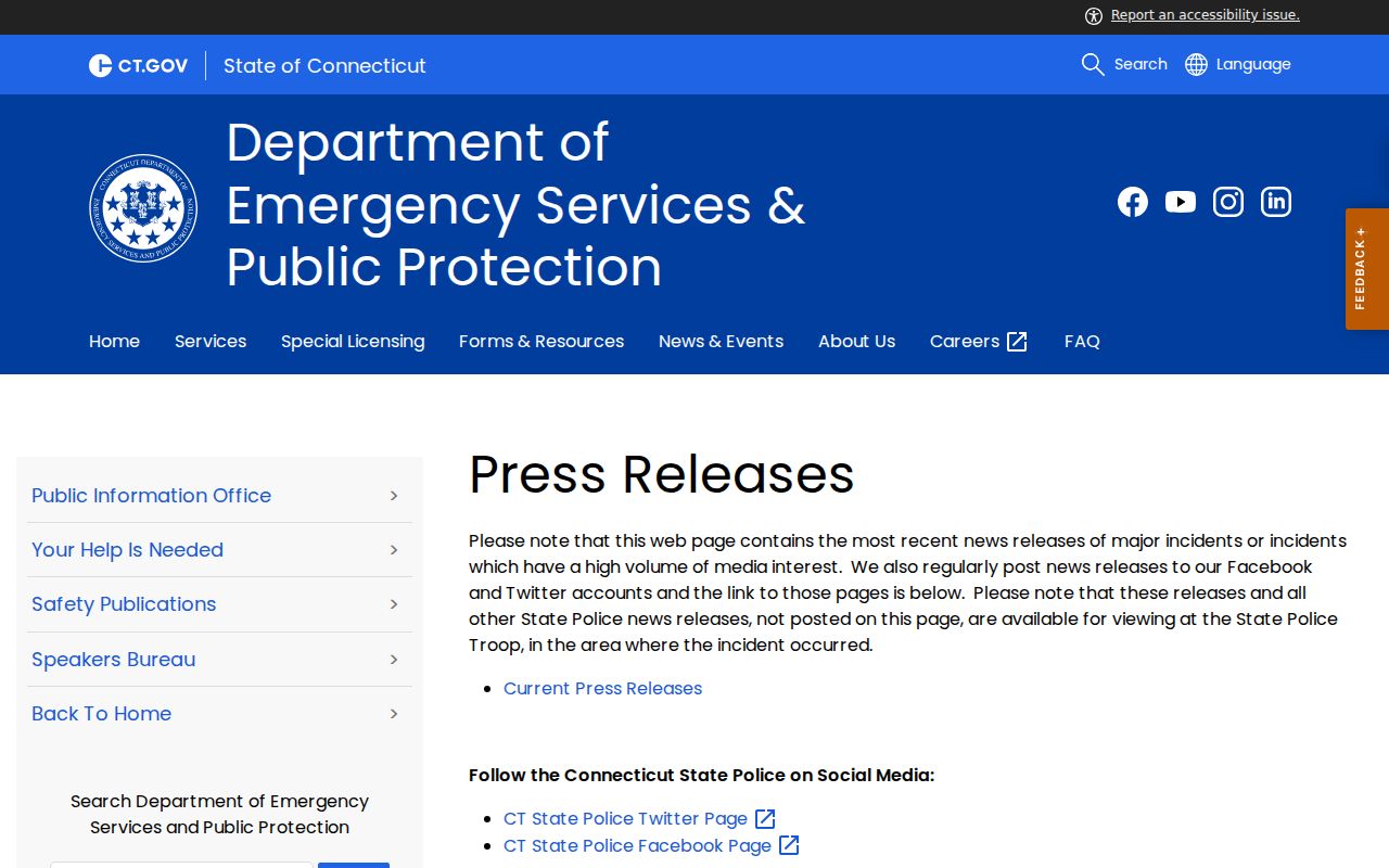 Litchfield County State Police selective arrest press releases
